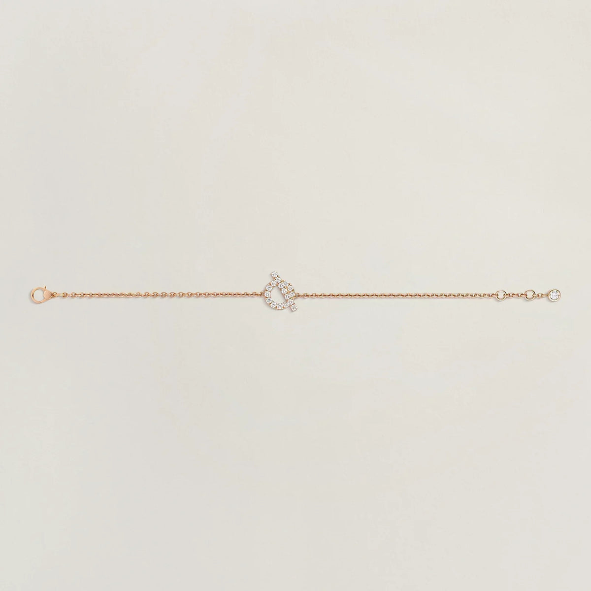 Hermes Finesse Pink Gold Cubic Zirconia Bracelet